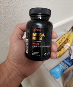 GNC Mega Men Sport Multivitamin | Performance, Muscle Function, and General Health | 90 Count 90 Count (Pack of 1) 27 61m6BJ0IMnL