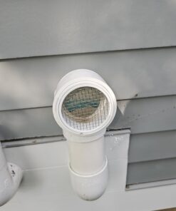 Raven R1509 3 inch PVC Termination Vent with Stainless Steel Screen and Drain Slot, White 39 61m7Mr6L7rL