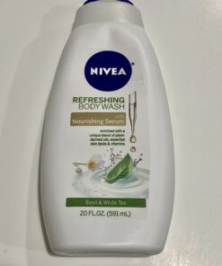 NIVEA Basil and White Tea Body Wash with Nourishing Serum, 20 Fl Oz Bottle 27 61m7Q8c9drL