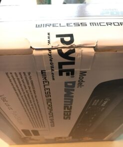 Pyle Channel Microphone System-VHF Fixed Dual Frequency Wireless Set with 2 Handheld Dynamic Transmitter Mics, Receiver Base-for PA, Karaoke, Dj Party (PDWM2135) , Black 30 61m8pxEe5JL