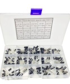 Ltvystore 200PCS 15 Value 10V 16V 25V 50V Metal Electrolytic Capacitors Assorted Assortment Box Kit Set 0.1uF-220uF 7 61m9hbj6v8L