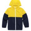 Arshiner Boys Girls Hooded Rain Jackets Waterproof Rain coats Packable Windbreaker for Kids Lightweight Jackets 6-7 Years Yellow/Navy 13 61mB1QnujL