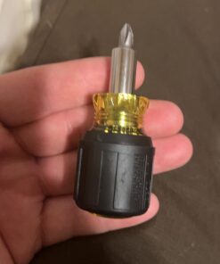 Klein Tools 32561 Multi-Bit Screwdriver / Nut Driver, 6-in-1 Stubby Screwdriver with 2 Phillips, 2 Slotted Bits, 2 Nut Drivers 43 61mBoLc3YzL