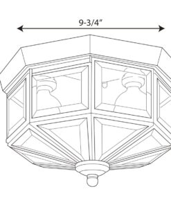 Progress Lighting P5788-20 Beveled Glass Close-to-Ceiling, 9-Inch Diameter x 7-Inch Height, Bronze 13 61mDvvHAcAL
