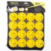 Practice Golf Balls (16-Pack) Limited-Flight Foam Golf Balls to Improve Your Swing - Dent Resistant Yellow Golf Balls Practice - Perfect for Indoors, Basement & Backyard. Perfect for Men and Kids. Ethylene Vinyl Acetate (EVA) 16 61mEsZVT9L