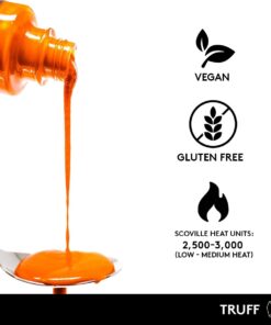 TRUFF Original Black Truffle Hot Sauce, Gourmet Hot Sauce with Ripe Chili Peppers, Black Truffle Oil, Agave Nectar, Unique Flavor Experience in a Bottle, 6 oz. 6 Ounce (Pack of 1) 24 61mFLEzRd3L