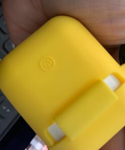 SATLITOG AirPods Case Cover with Secure Lock Keychain, Protective Silicone Cover Compatible with Apple AirPods 2nd & 1st Charging Case - Yellow 55 61mFNaOxSL 1