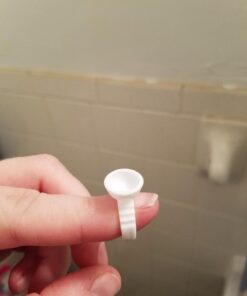 100PCS Disposable Plastic Nail Art Tattoo Glue Rings Holder Eyelash Extension Rings Adhesive Pigment Holders Finger Hand Beauty Tools (White) 100 Count (Pack of 1) White 34 61mHD09HcvL