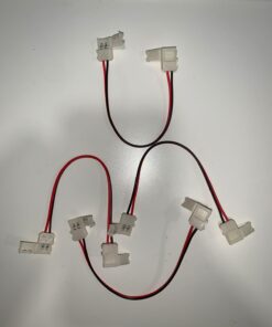 HitLights LED Light Strip Connector, 8mm Single Color 3528-6 Inch Any Angle Strip to Strip, 4 Pack 2Pin 8mm (4Pack) 23 61mHa8UCCoL