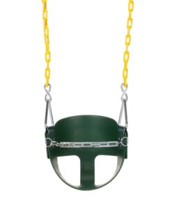 Alternative view of Eastern Jungle Gym Heavy-Duty High Back Half Bucket Toddler Swing Seat with Coated Swing Chains and Safety Strap With safety trap