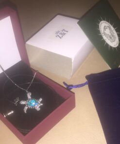 Victoria Jewelry 925 Sterling Silver Blue Opal Sea Turtle Necklace 37 61mMhy5 mqL 1