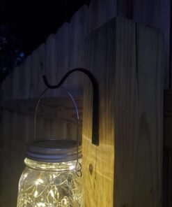 Mkono 10 Pack Iron Wall Hooks for Hanging Plant Lanterns, Plant Hanger Fence Metal Bracket for Bird Feeders, Wind Chimes, Mason Jar Sconces, Light Outdoor Indoor Rustic Christmas Home Decor, 3 Inch Small 26 61mNJYKyLAL