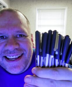 Rollerball Pen Fine Point Pens: 16 Pack 0.5mm Black Gel Liquid Ink Pens Extra Thin Fine Tip Pens, Rolling Ball Point Writing Pens for Note Taking, Signature, Journal, Office/Stationary Supplies 41 61mNUsqdJGL