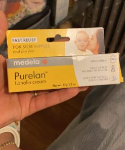 Medela Purelan Lanolin Nipple Cream for Breastfeeding, 100% All Natural Single Ingredient, Hypoallergenic, Soothing Protection, Safe for Nursing Mom and Baby, 1.3 Ounce Tube 25 61mNV CLGKL