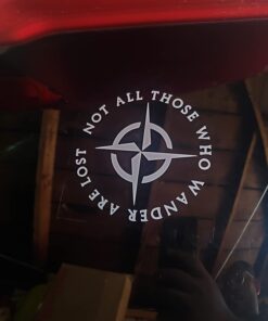 LOTR Not All Those Who Wander are Lost Sticker Decal Notebook Car Laptop 5" x 5" (White) 22 61mNdhUM6gL