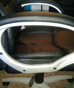 BestOffice Office Chair Cheap Desk Chair Ergonomic Computer Chair with Lumbar Support Arms Headrest PU Leather Modern Rolling Swivel Executive Chair for Back Pain Women Men Adults,Black Black 40 61mOtXoHOUL