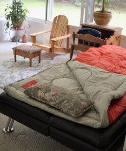 Coleman Oak Point Big & Tall Sleeping Bag, Cool-Weather 30°F Sleeping Bag for Adults, No-Snag Zipper with Stuff Sack Included, Machine Washable Fits Adults Up To 6ft 4in Tall Orange 9 61mQ3panVBL