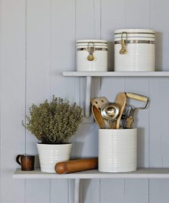 Portmeirion Sophie Conran White Oval Utensil Holder | 7.5 Inch Extra Large Utensil Crock for Kitchen Countertop and Home Decor | Made from Fine Porcelain 9 61mQosrZBmL