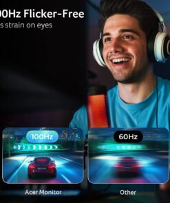 Acer CB272 Ebmiprx 27" FHD 1920 x 1080 Zero Frame Home Office Monitor | AMD FreeSync | 1ms VRB | 100Hz | 99% sRGB | Height Adjustable Stand with Swivel, Tilt & Pivot (Display Port, HDMI & VGA Ports) 27-inch FHD 100Hz 48 61mRAwIEgmL