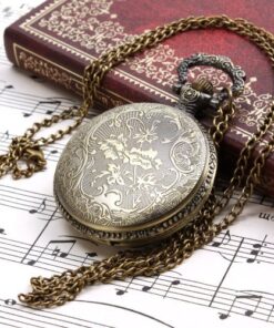 Train Copper Dangle Pendant Quartz Pocket Watch 19 61mRd6G4u4L