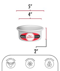 Fat Daddio's Anodized Aluminum Round Cake Pans, 2 Piece Set, 4 x 2 Inch 4 x 2 Inch, Set of 2 Sets 13 61mTD GQjBL