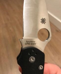 Spyderco Para Military 2 Signature Knife with 3.42" CPM S45VN Steel Blade and Durable G-10 Handle - PlainEdge - C81GP2 Black Handle - Stainless Steel Blade 68 61mU09FXf6L