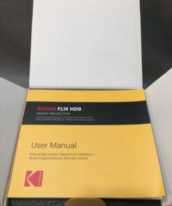 KODAK FLIK HD9 Smart Projector | Mini Black Portable Indoor & Outdoor Movie with Android TV Streaming Apps, Wi-Fi and Bluetooth, Built-In Speakers & Voice Remote | FHD 1080p for Screens Up to 120” 63 61mUxFeUjdL