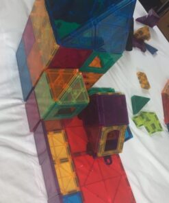 cossy 120Pcs Magnet Tiles Magnetic 3D Building Blocks Set Educational Construction Toys for 3+ Year Kids with Stronger Magnets, Rivets-Fastened, Educational, Recreational, Conventional 120 61 61mV7tfIrKL