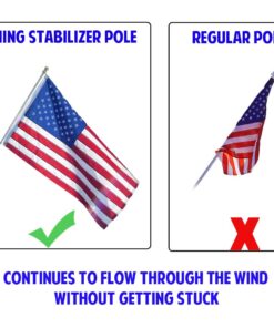 6ft Spinning Flag Pole – White 22 61mVHLPBKvL