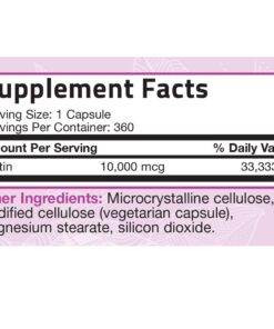Bronson Ultra Biotin 10,000 Mcg Hair Skin and Nails Supplement, Non-GMO, 360 Vegetarian Capsules 360 Count 17 61mW62Y56PL