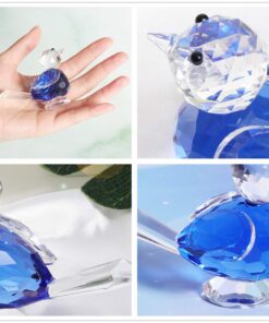 Waltz&F Crystal Bluebird of Happiness Collectible Figurines Glass Animal Figurine for Table Home Decoration Blue 12 61mWnhS7qgL