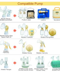 Maymom Conversion Kit Compatible with Medela Breast Pumps (Selected) to be Compatible with Avent Classic Bottles, Avant Natural PP Bottle and speCtra Wide-mouth Bottles Thread Changer; w Sealing Rings 22 61mZbAiA40L