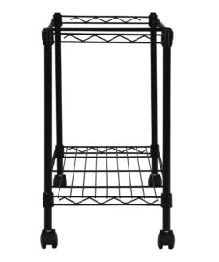 Oceanstar Portable 1-Tier Metal Rolling File Cart, Black,24 in 23 61maJ7HATfL