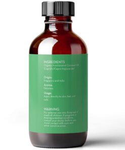 Organic Fractionated Coconut Oil for Skin and Hair, 4 fl oz - Liquid Carrier Oil for Diluting Essential Oils, Hair Growth & Skin Moisturizer - by Pure Body Naturals 33 61majmZo5FL