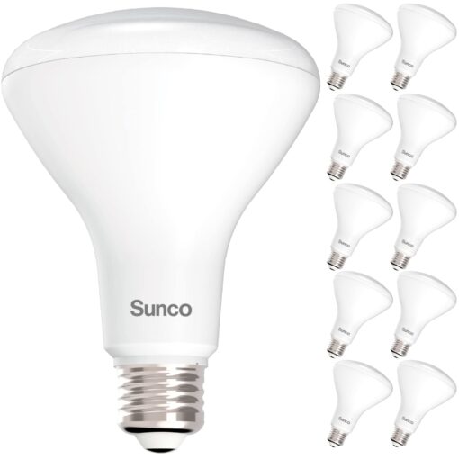 Sunco 10 Pack BR30 LED Bulbs, Indoor Flood Lights 11W Equivalent 65W, 2700K Soft White, 850 Lumens, E26 Base, 25,000 Lifetime Hours, Interior Dimmable Recessed Can Light Bulbs - UL & Energy Star