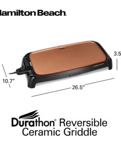Hamilton Beach Durathon Ceramic Griddle Electric with 200 square inch PTFE & PFOA Free Cooking Surface (38519R) 22 61mbuXJDJ3L