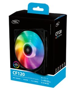 DeepCool Add RGB Cooling Fan 3120mm Cable Controller De-Vibration Rubber Pad Extension Cable (CF 120 3 in 1) CF Series 3*Fan CF120 120mm multi-coloured 17 61mc1QBrQ7L 1