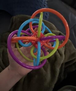 Manhattan Toy Winkel Rattle & Sensory Teether Toy, Blue/Green/Orange, 5 Inch x 4 Inch x 3.5 Inch 29 61mc1WXfNLL