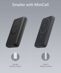 Anker Magnetic Battery (MagGo), 5,000 mAh Foldable Magnetic Wireless Portable Charger and USB-C for iPhone 15/15 Plus/15 Pro/15 Pro Max, iPhone 14/13 Series (Interstellar Gray) Interstellar Gray 43 61mc1iN4vbL