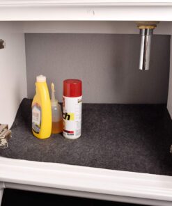 Under The Sink Mat,Kitchen Tray Drip,Cabinet Liner,Fabric Layer,Waterproof Layer,Reusable,Washable (36inches x 24inches) 36in x 24in 17 61mcqWEcynL