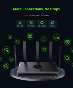 Reyee AX3000 Wi-Fi 6 Router, Dual Band Internet, 802.11ax Wireless, Coverage up to 3,000 Sq. Ft., Gigabit Wan Aggregation, WPA3, Smart VPN for Large Home (RG-E4), 2023 Release 50 61mdclZIZ5L