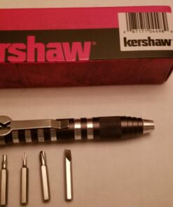Kershaw TX-Tool (TXTOOL); 4.8 in. Single-Position Multifunction Magnetic Bit Driver; Includes T-6, T-8, T-10, 2 Phillips and Slotted Screwdriver Bit; 1.1 oz., Black 42 61mf9FDylwL