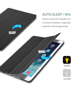 ProCase Smart Case for iPad Air 1st Edition, Ultra Slim Lightweight Stand Protective Case Shell with Translucent Frosted Back Cover for iPad Air 2013 Model (A1474 A1475 A1476) -Black Black 16 61mfPAJCqCL