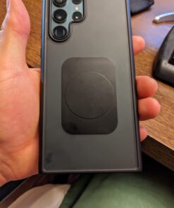 WixGear Mount Metal Plate with Adhesive for Magnetic Cradle-Less Mount - X4 Pack 2 Rectangle and 2 Round (Compatible with Magnetic mounts) (Black) Black 44 61mhclSomML