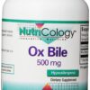 Nutricology Ox Bile 500 mg - Fat Digestion, Liver, Metabolic, GI Support - 100 Vegicaps 45 61mhxu5UvL