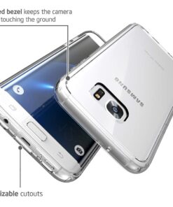 Alternative view of Galaxy S7 Edge Case, Scratch Resistant i-BlasonClear Halo Series Samsung Galaxy S7 Edge Hybrid Bumper Case Cover 2016 Release (Clear/Black) Clear/Black