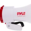 Pyle Megaphone Speaker Lightweight Bullhorn - Built-in Siren, Adjustable Volume Control and 800 Yard Range - PMP30 White