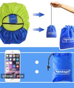 ayamaya Backpack Rain Cover Waterproof Rainproof for (30-65L), Ultralight Outdoor Backpack Pack Covers Compact Portable Water Proof Raincover for Backpacking Hiking Camping Traveling Cycling Green 30-40L 11 61mlW lIaL