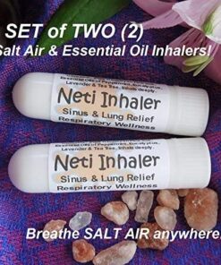 Urban ReLeaf NETI Salt Air Relief INHALERS! Set of Two (2) Sinus & Lung, Himalayan & Botanicals! Respiratory Wellness. Healing Aromatherapy. Energizing! Colds, Asthma, Cough, Bronchitis 100% Natural 19 61mm7dWlWnL