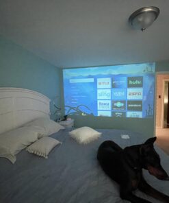 Movie Projector, SMONET 1080P HD Projector 7500L Home Projector Video TV Projector Mini Portable LED Projector Outdoor Indoor Wall Compatibale with TV Stick Laptops PC PS5 HDMI USB A-White 38 61mmcYkf4rL